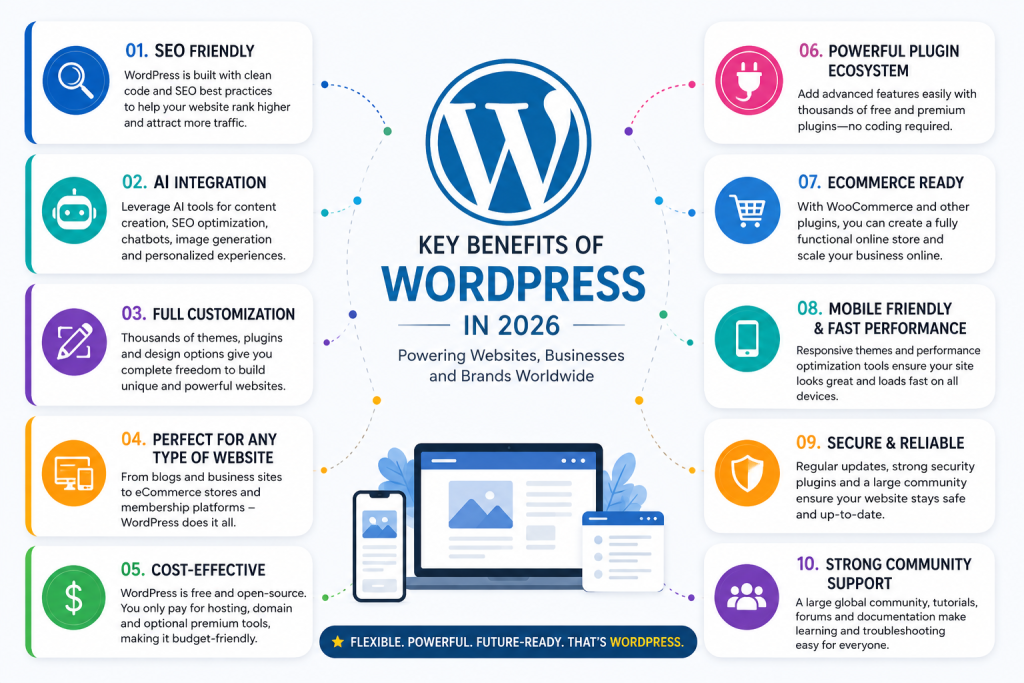 key benefits of wordpress in 2026